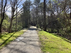 Picture of completed Huckleberry Trail Bridge Three in April 2026