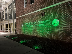 Montgomery County Safety Building Illuminated in Green Light