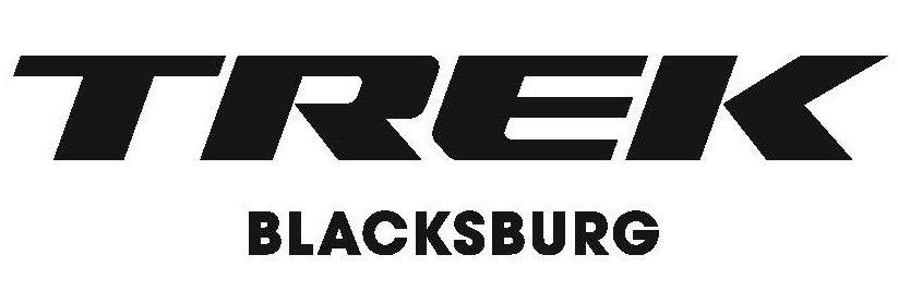 The TREK logo is shown for the Blacksburg location. They are a sponsor for the Rowdy Dawg race.