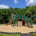 The playground at Eastern Montgomery Park has a mulch base.