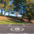 Mid County Park's basketball court in the fall.