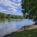 A view of the New River next to the boat launch