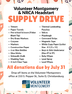 July Headstart Supply Drive_Flyer July Headstart Supply Drive_Flyer
